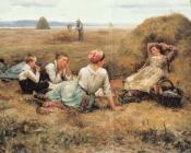 The Harvesters Resting detail - 丹尼尔·李奇微爵士